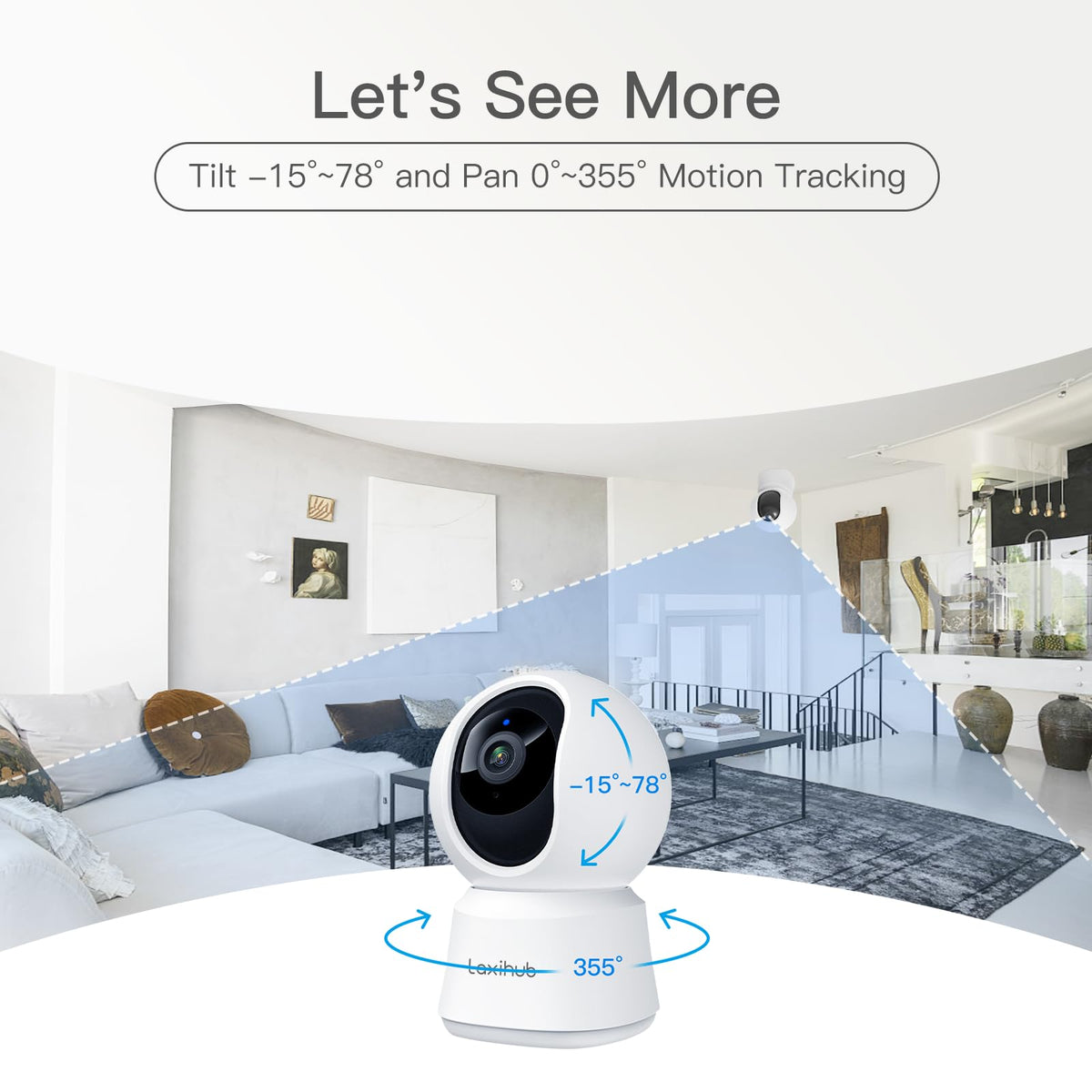 360° View 2K Pet Camera P2, 5G&2.4G Indoor Security Camera, Baby Monitor
