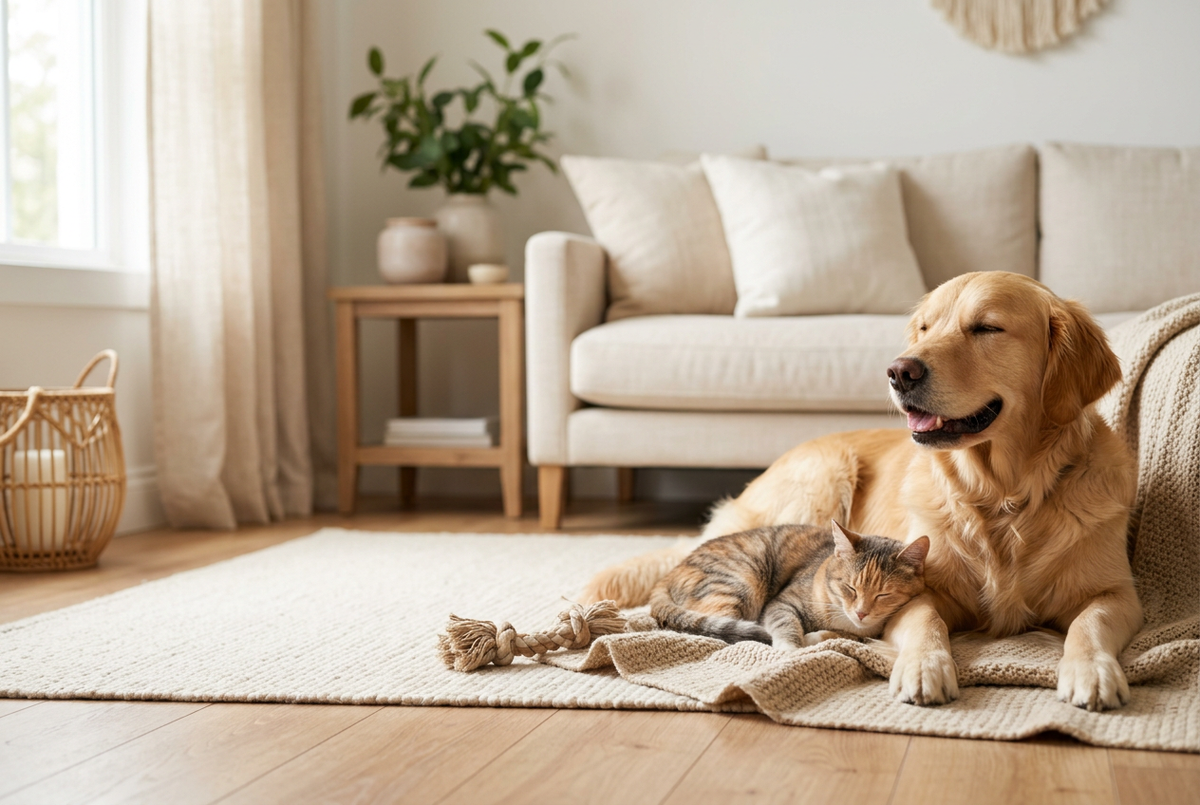 Bannière pour Alexe&Co avec un chien et un chat